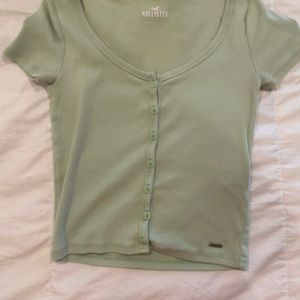 Hollister light green baby tee